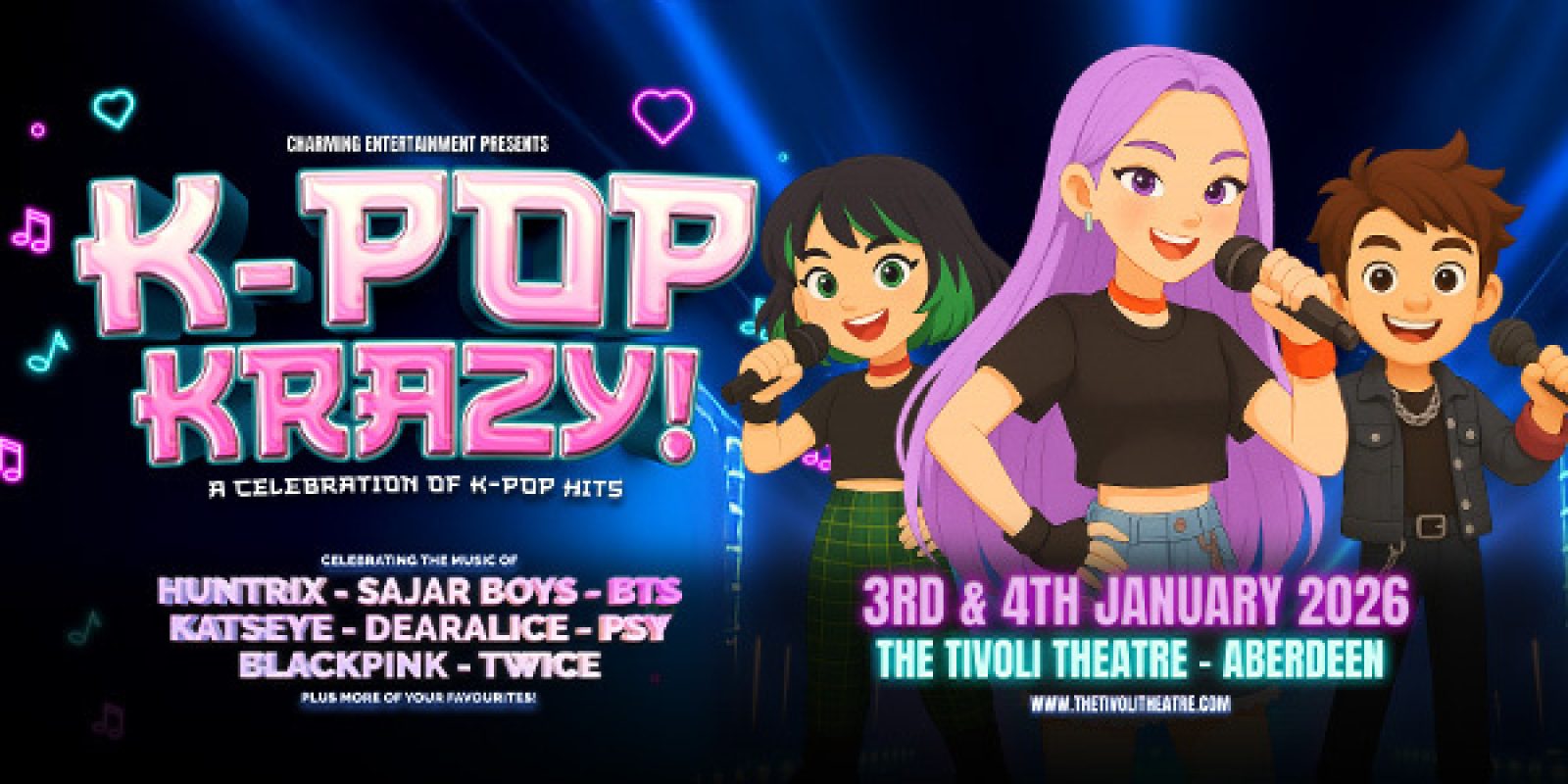 K-POP KRAZY – The Ultimate Tribute Show! – SUNDAY 4TH JANUARY – ALL 3 PERFORMANCES CANCELLED